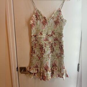 Zara blue and pink floral mini dress size M
